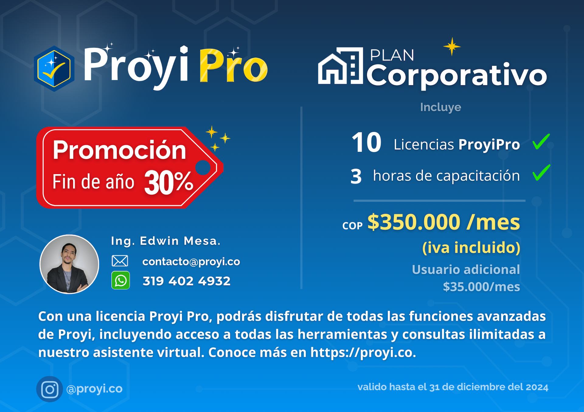 Promoción Fin de Año ProyiPro Plan Corporativo